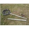 Image 1 : Fishing Rod and Reel (Kmart) and Rubber Fishing Net w/ 3' Handle