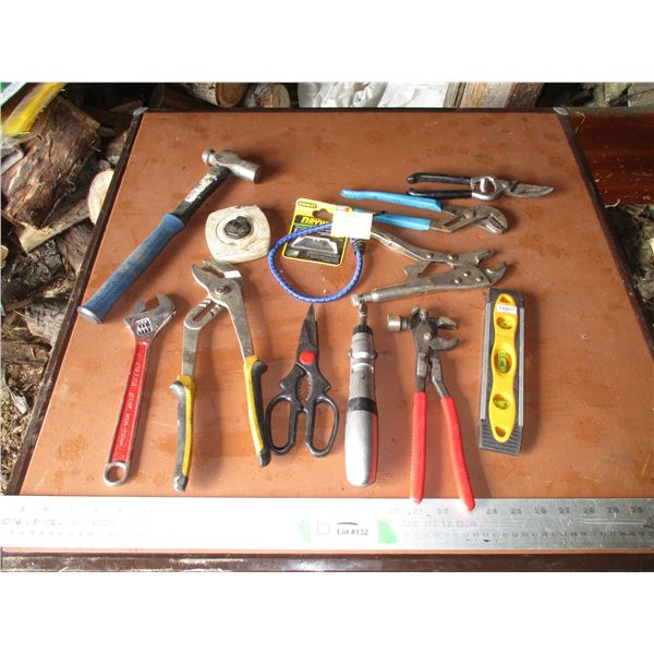Tools - Hammer, Level, Scissors, Vise grip