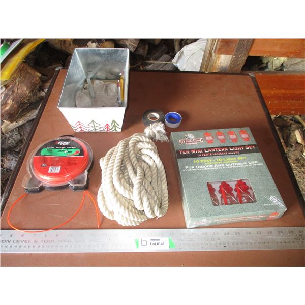 Set of Mini Lantern Lights, 10' of Rope, Nylon Line