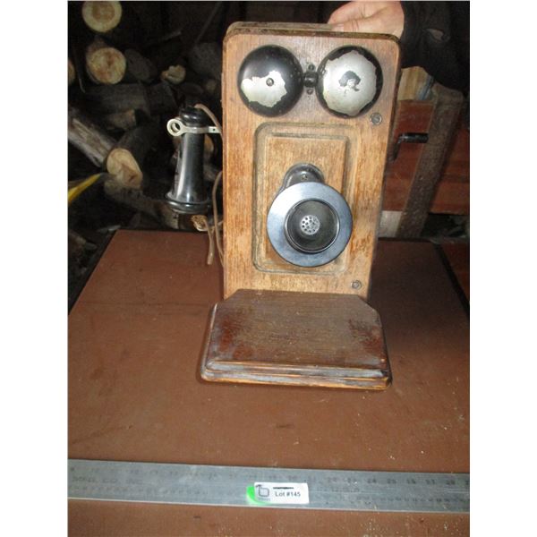 Kellogg Wall Hanging Phone (Looks Complete) - Pat'd Nov.26.1901.