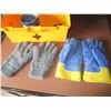 Image 2 : Plastic Tool Box w/ (3) Pairs of Gloves and Nails