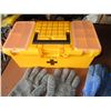 Image 4 : Plastic Tool Box w/ (3) Pairs of Gloves and Nails