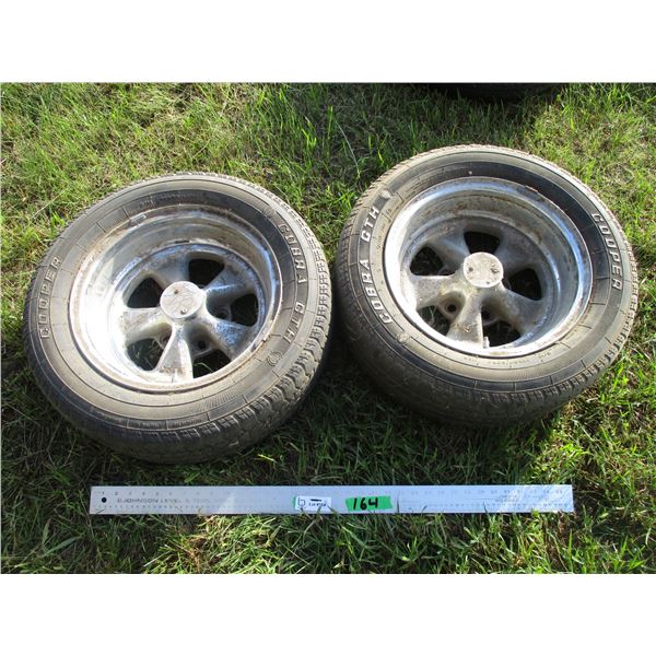 Pair of Cooper Cobra GTH Tires on Rims - 205/60R14