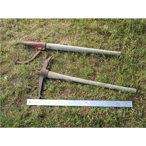 Vintage Log Roller Stamped CP-1774 and Pick Axe