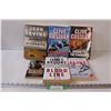 (6) Books: Clive Cussler, John Irving ,James Rollins, Misc.