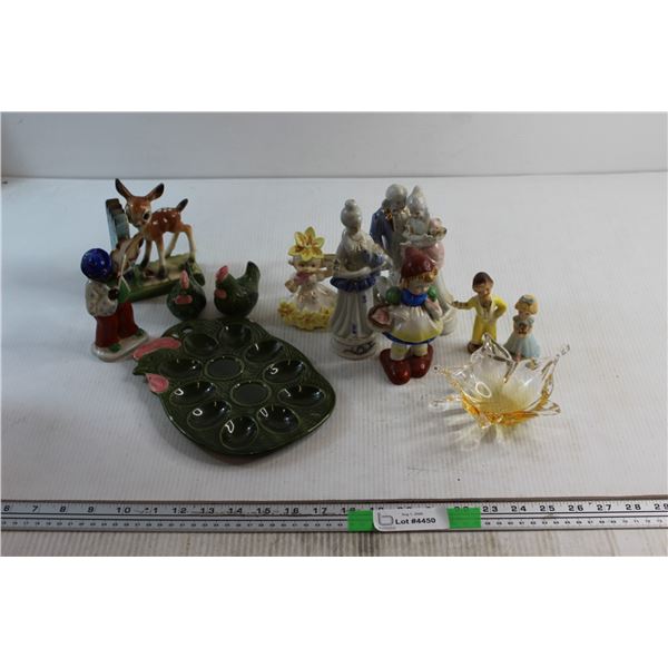 Assorted Ceramic Dolls and Misc.
