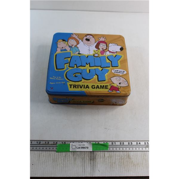 Family Guy Trivia Game - Empty Tin