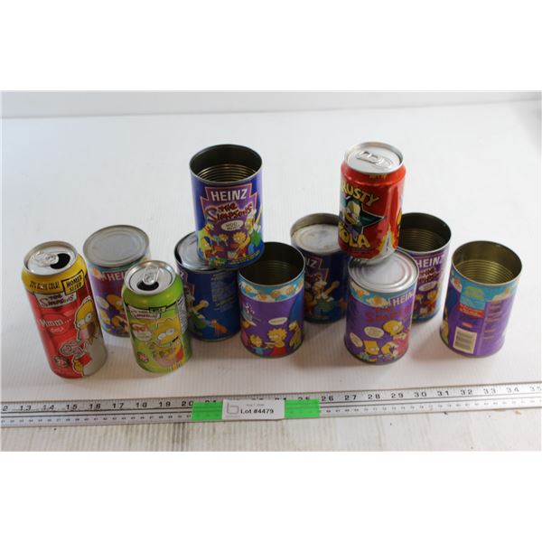 Assorted Simpsons Cans