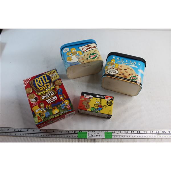 The Simpsons Cookies and Ice Cream Tubs