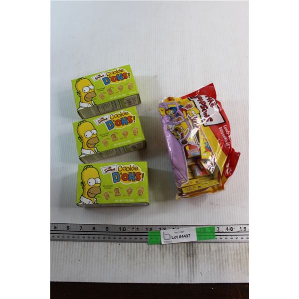 The Simpsons Candy Sticks and (3) Cookies