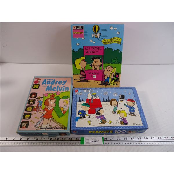(3) Kid's Puzzles including (2) Peanuts
