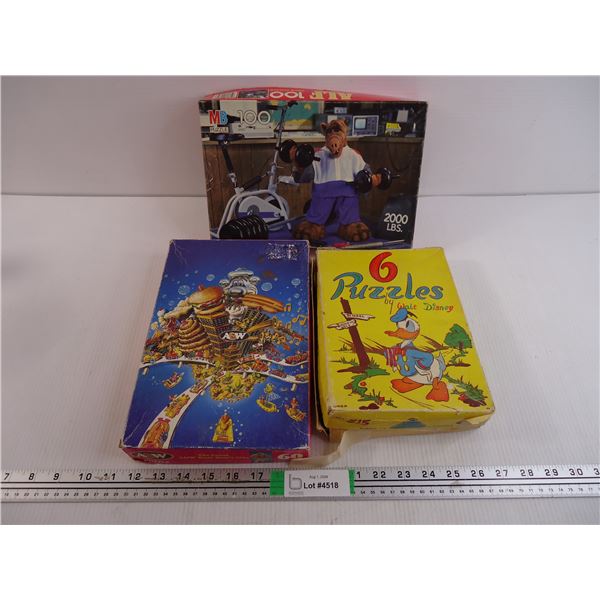 (3) Kid's Puzzles-Alf,A&W Root Bear and Disney