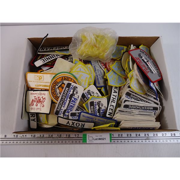 Large Quantity of Various Business Patches from Saskatchewan, Name Patches