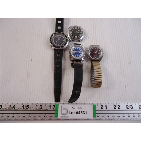 (4) Watches- (3) are Timex-as is