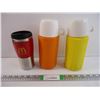 (2) Thermos Bottles and McDonald's Travel Mug