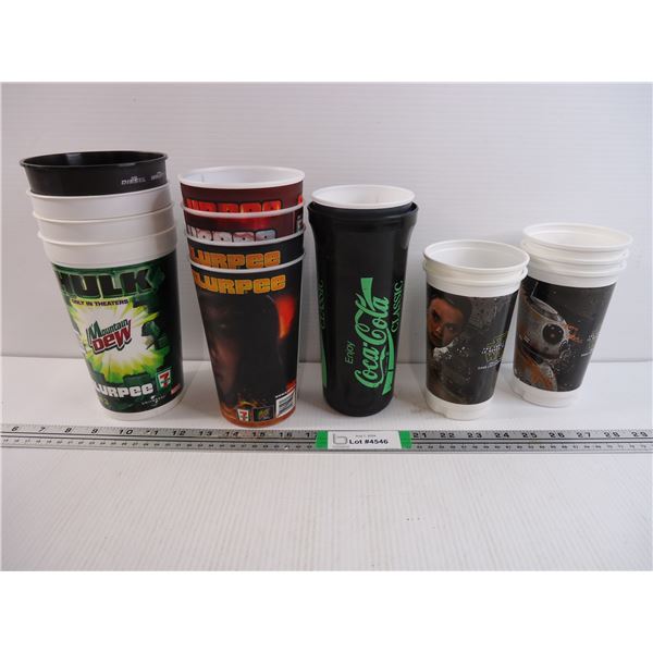(15) Assorted Plastic Slurpee Collector Cups