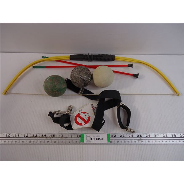 Plastic Bow/Arrows,Balls,Ghostbuster Suspender