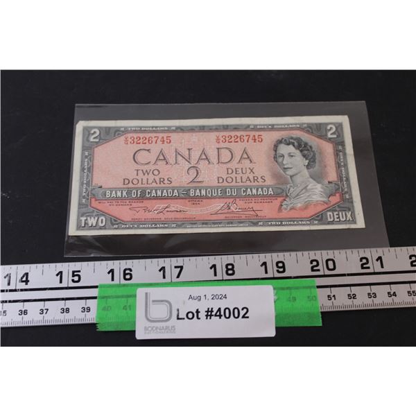 Canadian Two Dollar Bill - 1954