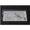 Image 3 : Canadian Five Dollar Bill - 1986