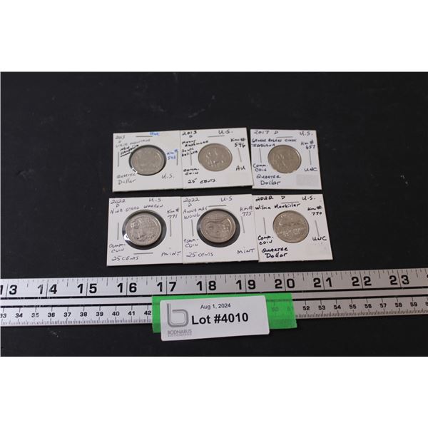 (6) United States Quarters - 2013, 2017, 2022