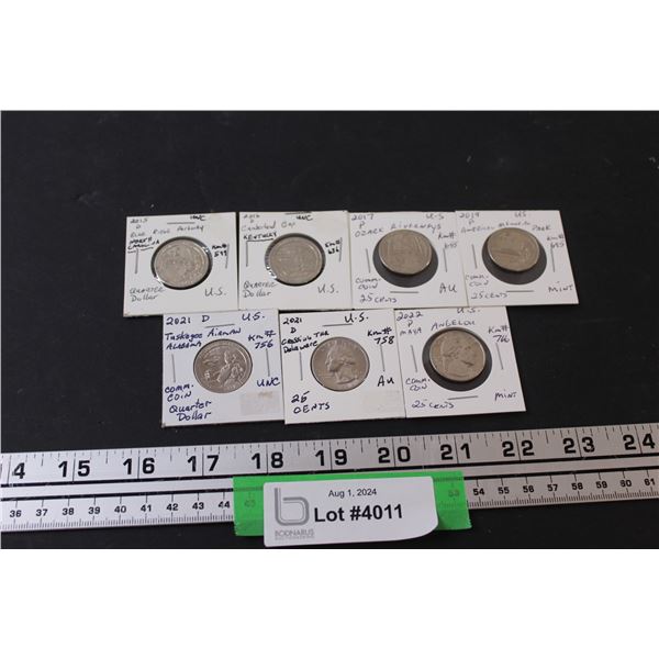 (7) United States Quarters - 2015, 2016, 2017, 2019, 2021, 2022