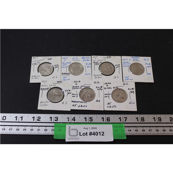 (7) United States Quarters - 2014, 2015, 2016, 2017, 2018, 2019, 2022