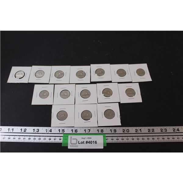 (15) Canadian Nickels - Years From 1964-1989