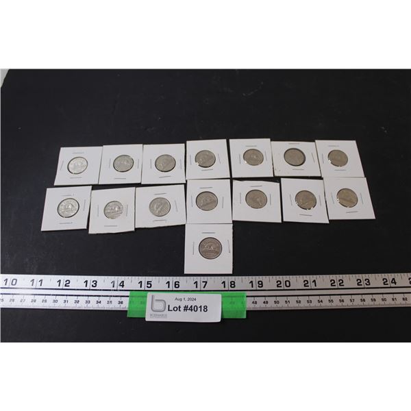 (15) Canadian Nickels - Years From 1960-1980