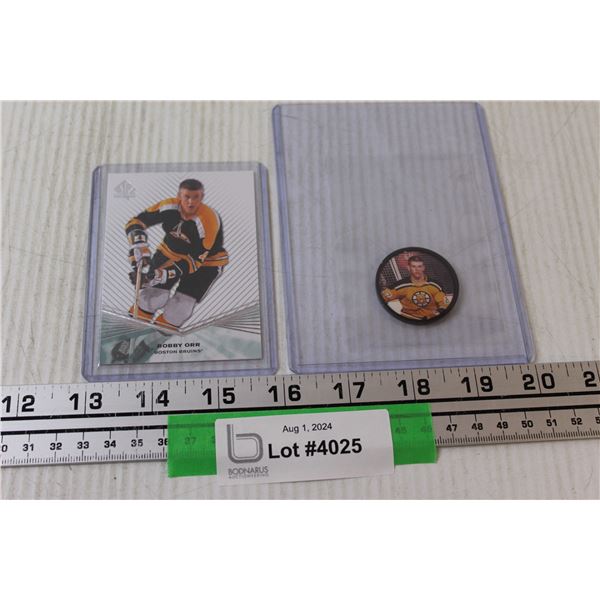 Bobby Orr Upper Deck Hockey Card (2012 Edition) & Coin