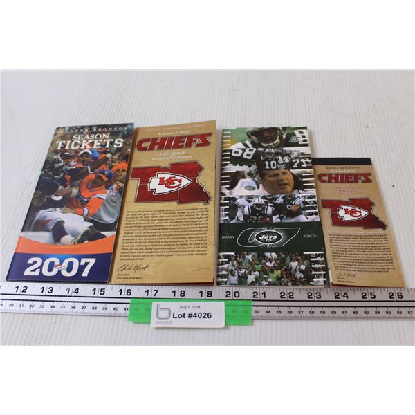 NFL Season Ticket Booklets -2007-08 - Broncos, Chiefs & Jets