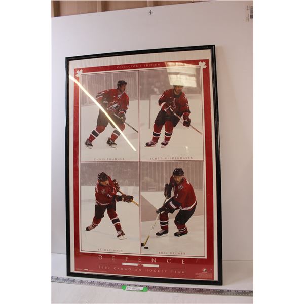 * Team Canada Hockey Team Poster in Frame 2002 - 37" x 25"