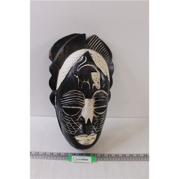 Tiki Wood Carved Mask - Wall Hanging - 16" Tall
