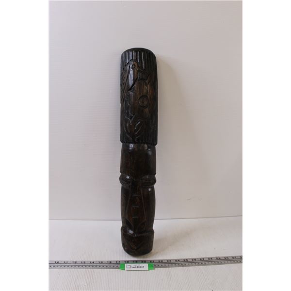 Tiki Wood Carved Mask - Wall Hanging - 24" Long