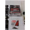Image 3 : (3) Fishing Lines Packages, Swivels, & Plastic Tackle Container w/Contents, Misc.