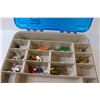 Image 2 : Plano Plastic Fishing Tackle Box w/Contents - 10" x 13" x 6"