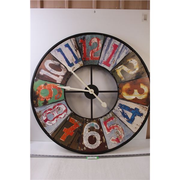* Large Modern Wall Clock - 37" - Battery Operated
