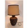 Image 2 : * Modern Wicker End Table Lamp - 13" x 26" - Works