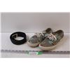 Image 1 : Women's Van Shoes - Size 8.5 & Perry Ellis Belt ( Size 34 )
