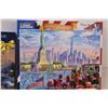 Image 2 : (2) Puzzles: Statue of Liberty & Winter Church Scene, complete