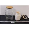 Image 1 : Glass Kitchen Jar - 11" x 6" & Scentsy "Mason Jar" (Needs Bulb, as is)