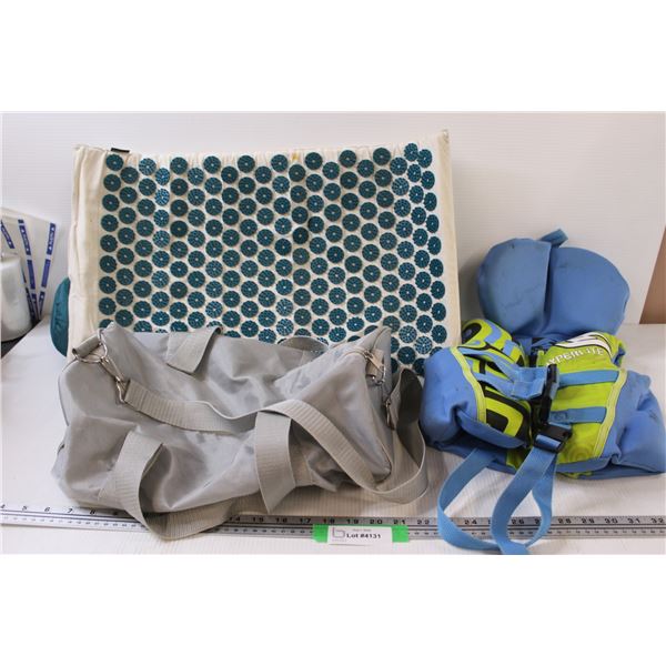 Hyperlite Kid's Life Jacket, Acupressure Mat/case, Duffle Bag
