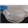 Image 4 : Fire-King Glass Baking Dish (Small Chip) (12" x 8"), PRYEX Milk Glass Casserole Dish (Small Chip), P