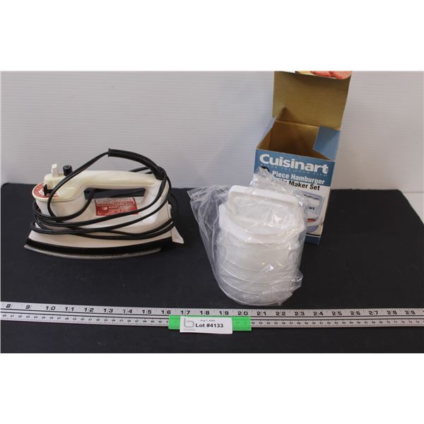 Black & Decker Iron, Cuisinart Hamburger Patty Maker Set