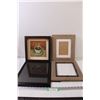Image 1 : Coffee Picture - 12.5" x 12.5", Picture Frame 16" x 13", (2) Empty Picture Frames - 14" x 12" (One M