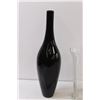 Image 2 : Black & Clear Glass Vases - 17.5 & 10.5"