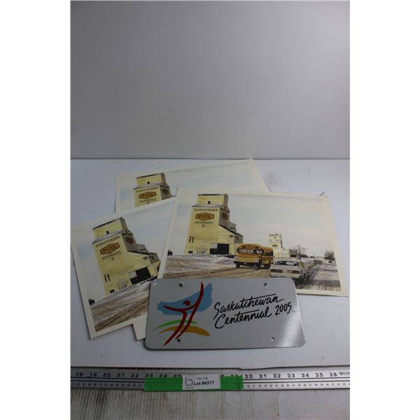 (17) Saskatchewan Scenery Prints and Front Car Plate