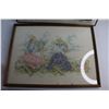 Image 2 : Embroidered Wall Decoration and Print 22'' x 16''