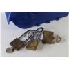 Image 2 : (3) Master Padlocks (2 keys) Small Blue Organizer