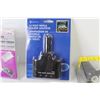Image 3 : 12 Volt Triple Socket Adapter - (2) Wheel locks - 7 Pole RV Plug - Erickson Strap - Fuel System Repa