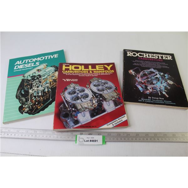 (3) Books - Rochestor Carburetors - Holley Carburetors & Manifolds - Automotive Diesels